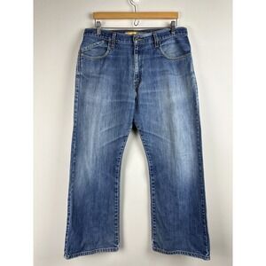 Vintage Levis Silver Tab Jeans Mens 34x27 Blue Slouch Boot Cut Loose Baggy Denim